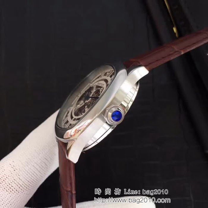 CARTIER卡地亞 精緻鏤空 全自動機械男士腕表 WSS2355